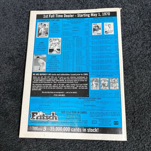 Baseball Card Price Guide Set of 4 Vintage Magazines w/ Card Inserts - 1998-1990 - Picture 6 of 16